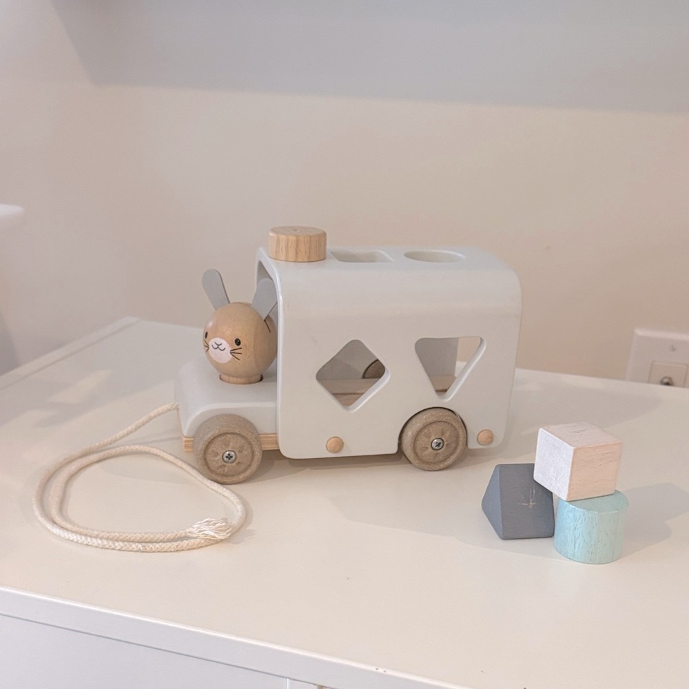 PlanToys x Pottery Barn shape sorter pull toy